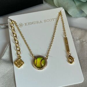 Kendra Scott Gold Necklace with Yellow Pendant